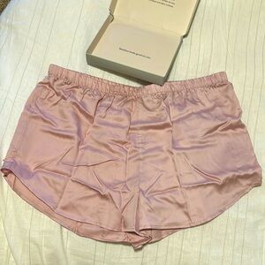 Ettitude Bamboo Sateen Pink Sleep Shorts- Size XL- NIB